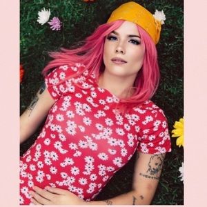 Reformation Red Inga Dress Oopsie Daisy